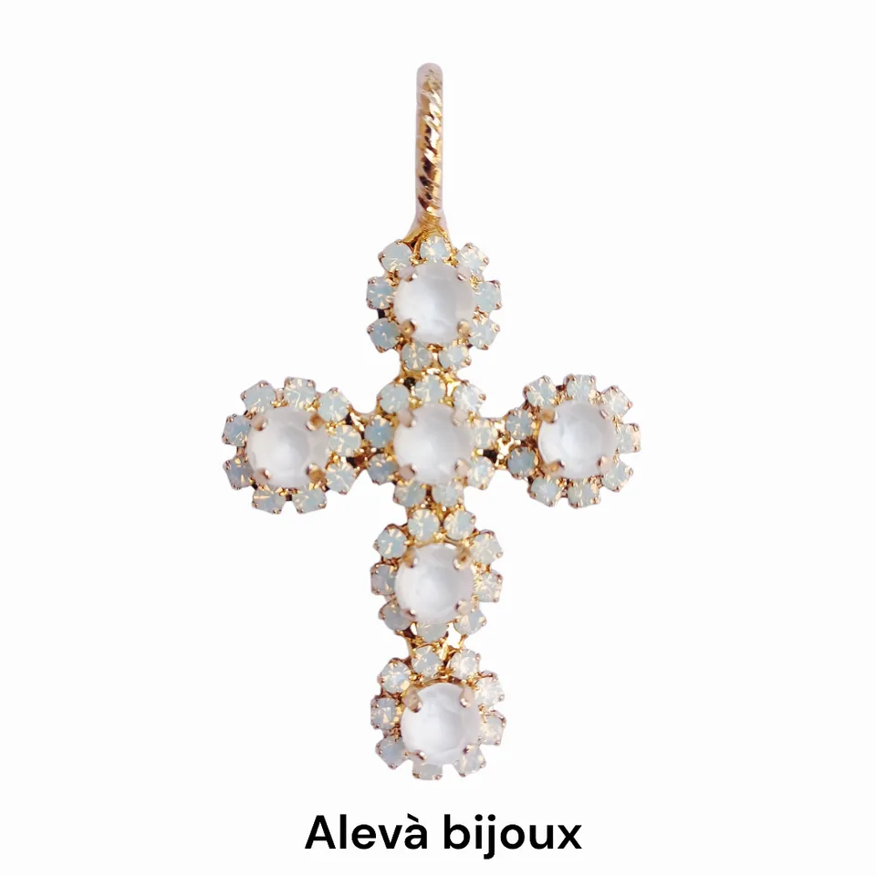 Alevá Bijoux Lulù Mini Kreuz Anhänger Gold