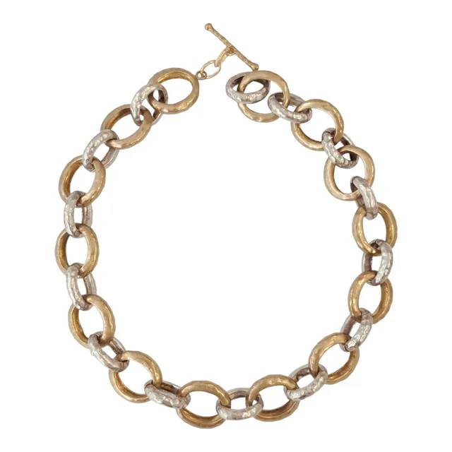 Alevá Bijoux Itaca Bicolor Halskette Bronze Silber 45 cm