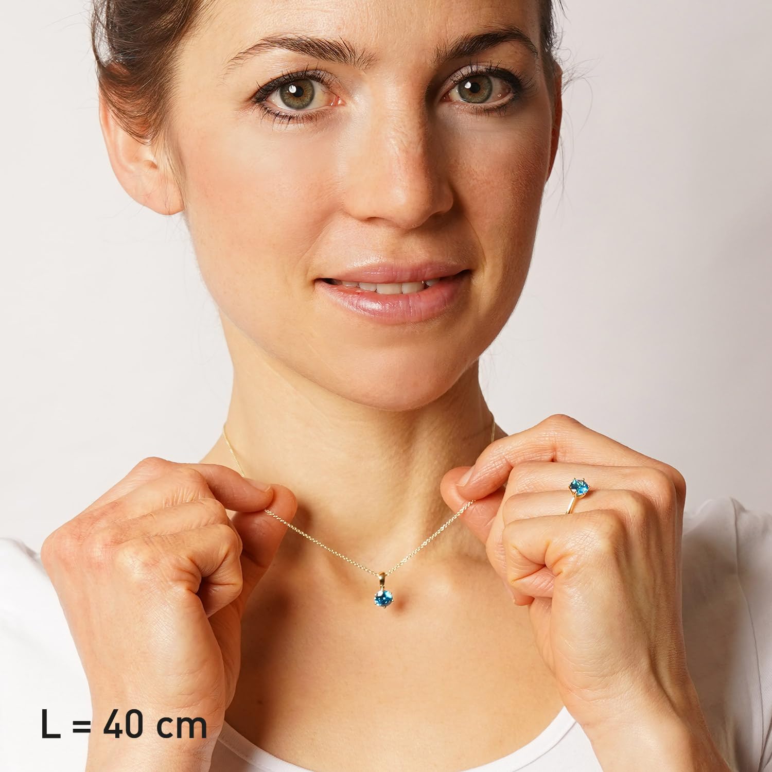 trendor Ringe Damenring 56 Silber Vergoldet Blautopas
