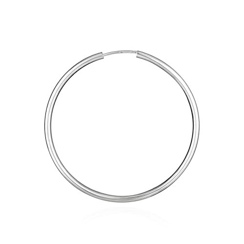 NKlaus Creole rund 40mm Weißgold Ohrring 585 einzeln