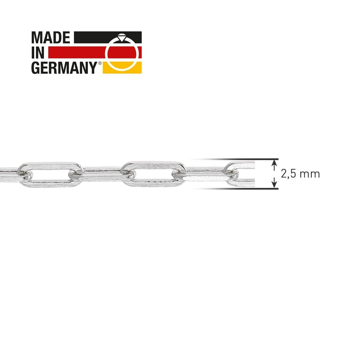 trendor Anker 31238 925 Silber Halskette 60 cm 2,5mm