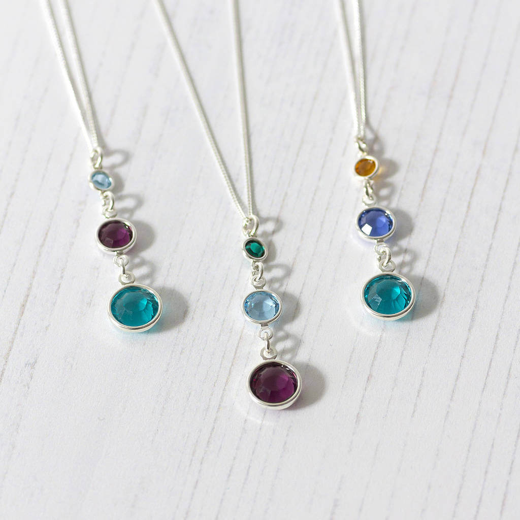 Joy by Corrine Smith Three Generations Halskette Silber Geburtsstein