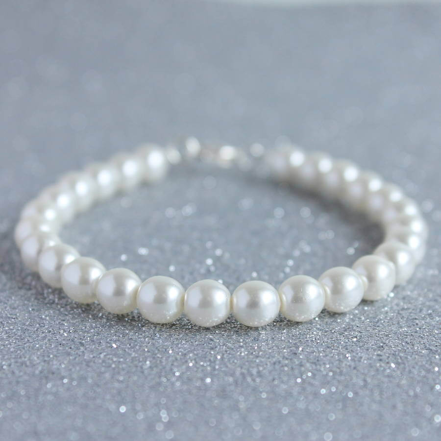 Joy by Corrine Smith Classic Pearl Armband Silber 19 cm