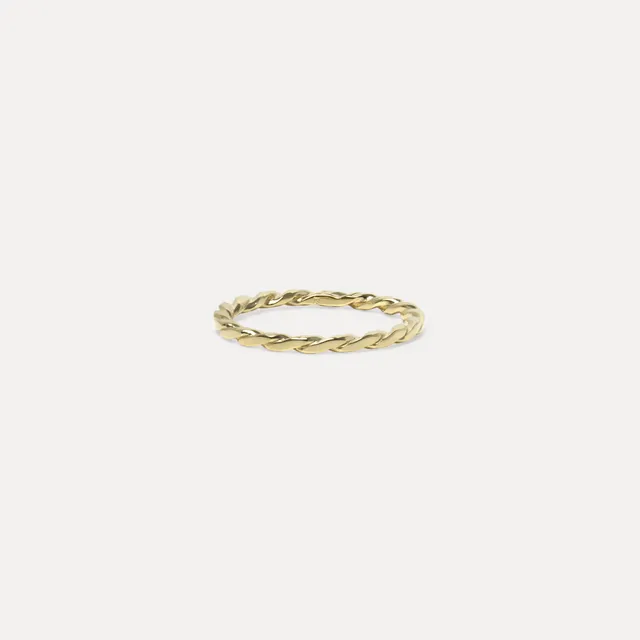 Stilnest Twisted Ring 585 Gold Seilring Massivgold Gr. 49-64