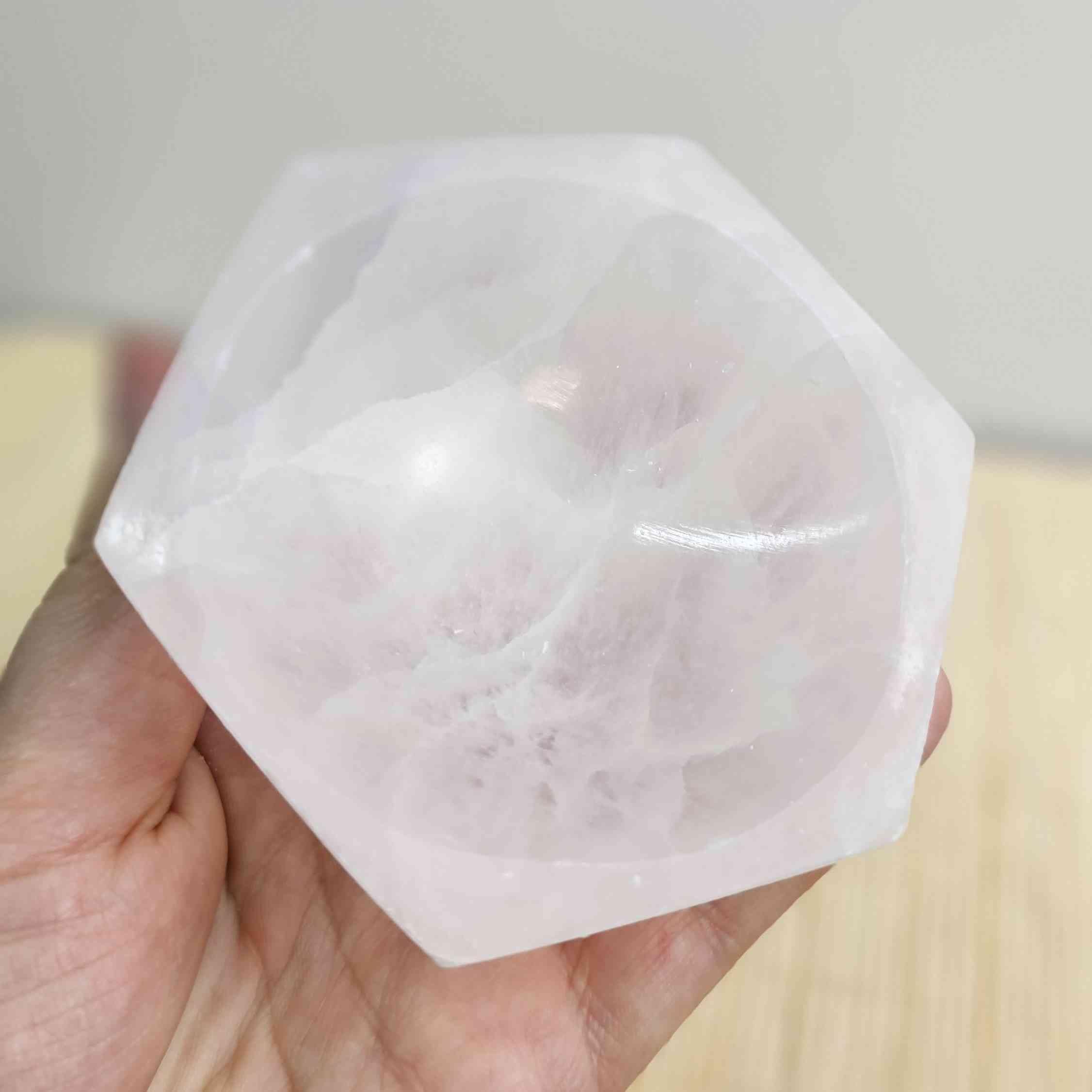 NKlaus Healing Crystals Selenit-Schale Hexagon 10 cm