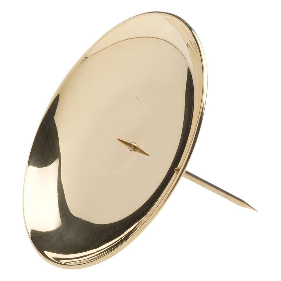 NKlaus Adventskranz Kerzenhalter mit Dorn Messing Gold Ø8 cm