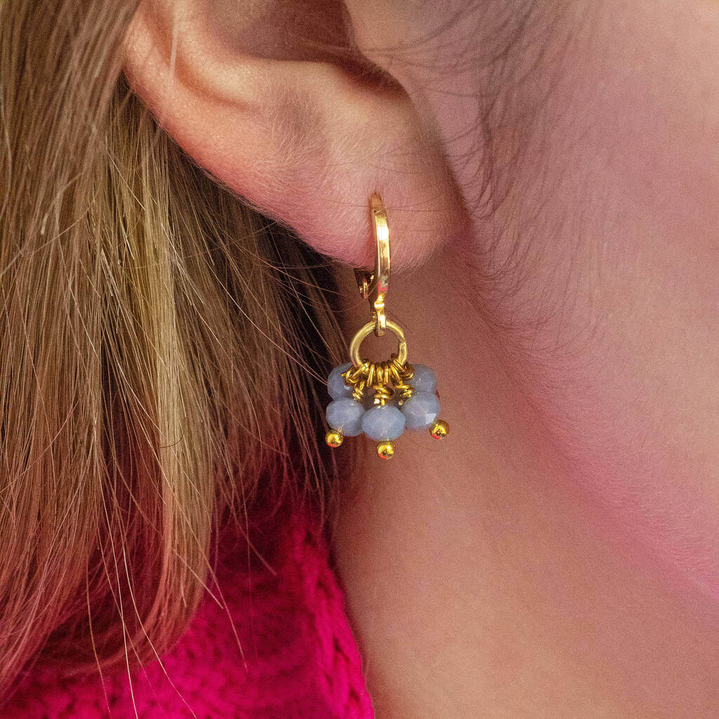 Joy by Corrine Smith Shades of Blue Huggie Ohrringe Gold 1,2 cm