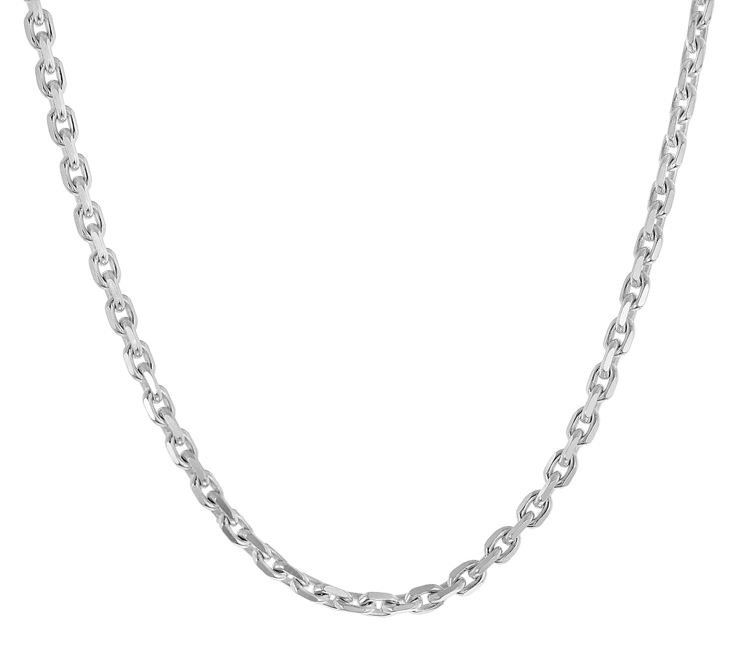 trendor Halskette Silber rhodiniert 42 cm 2,2 mm