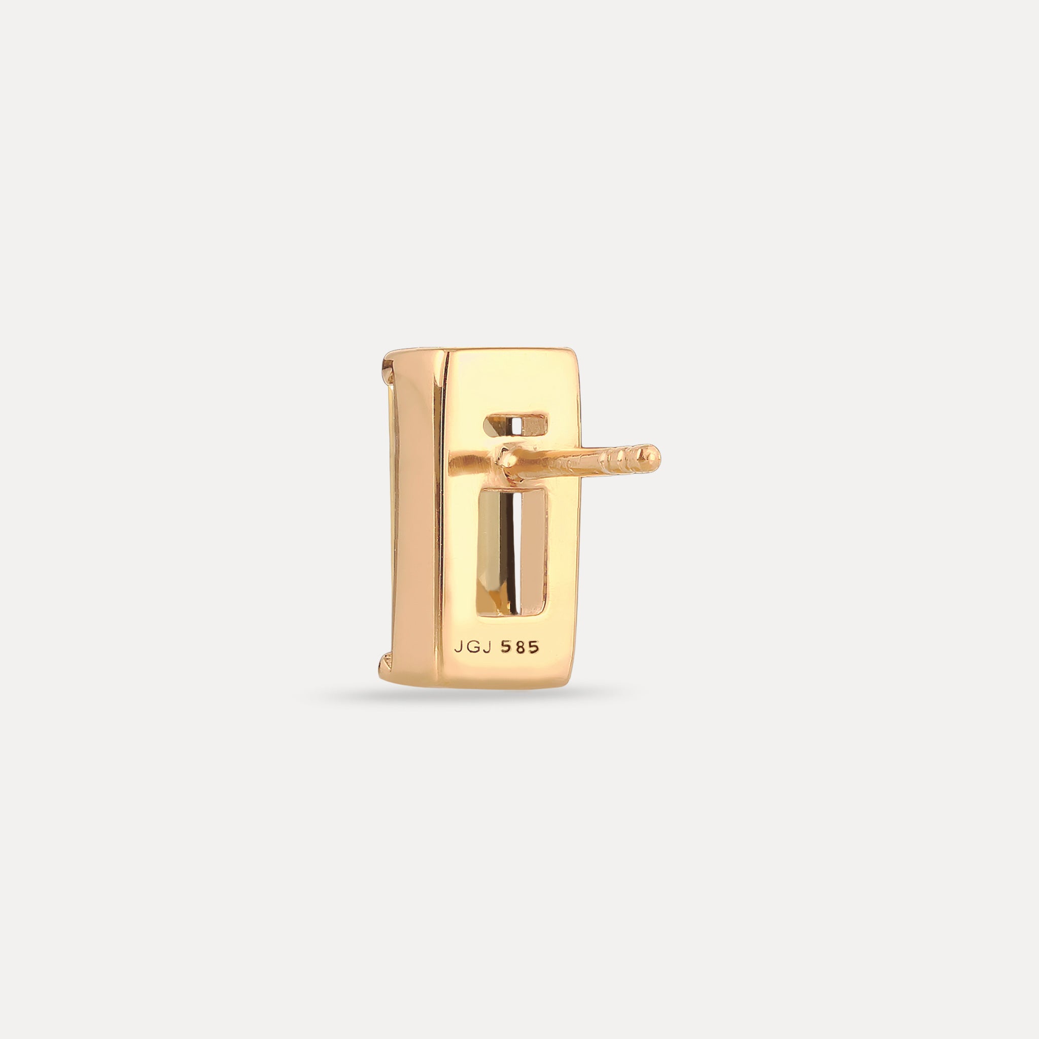 Stilnest Citrin Balance Baguette Ohrstecker Gold Single