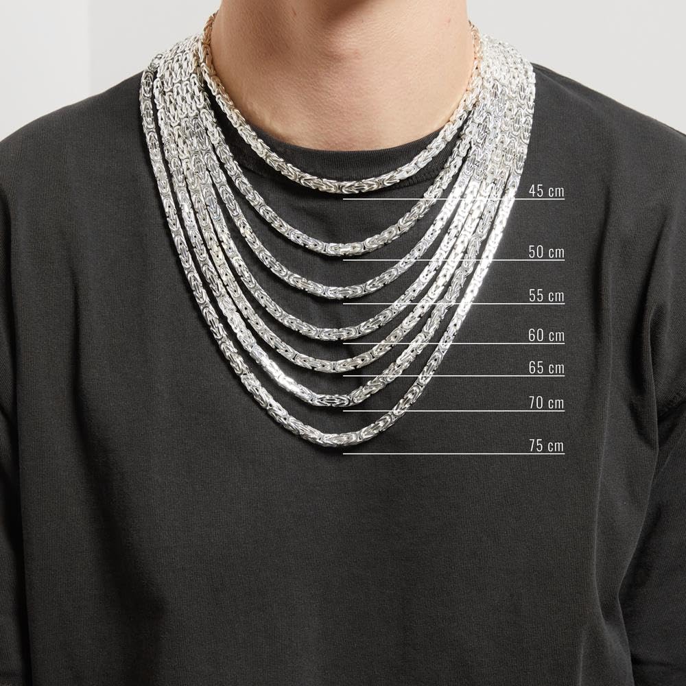 JEWLIX Königsketten Silberkette 925 Silber 6 mm 50 cm