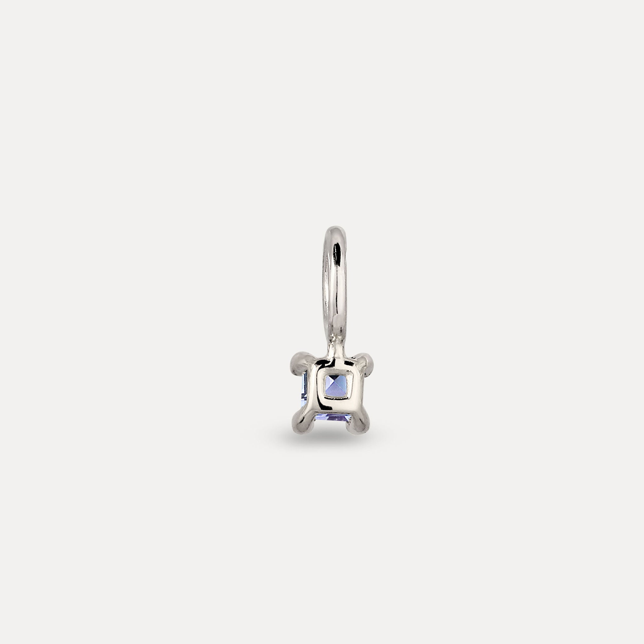 Stilnest Lila Tansanit Solitär Anhänger Square 925 Silber