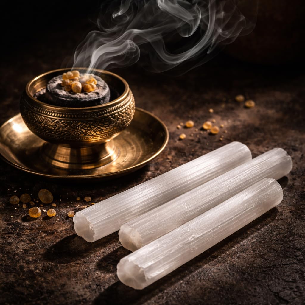 NKlaus Healing Crystals Selenit-Stab 15cm Energiestab 1 Stück