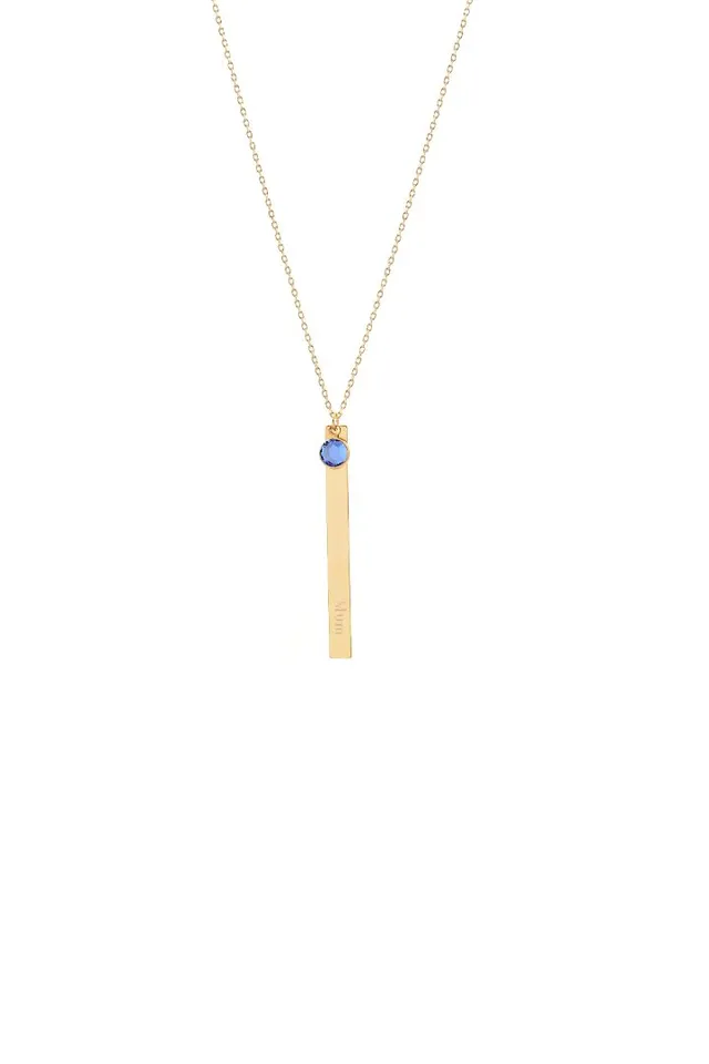 Joy by Corrine Smith Mum September Halskette Gold Gravur Bar