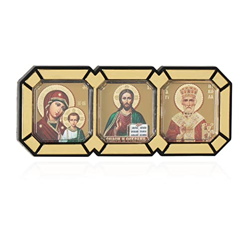 NKlaus RELIGIOUS ICONS Auto-Triptychon Kasan 8,5 cm