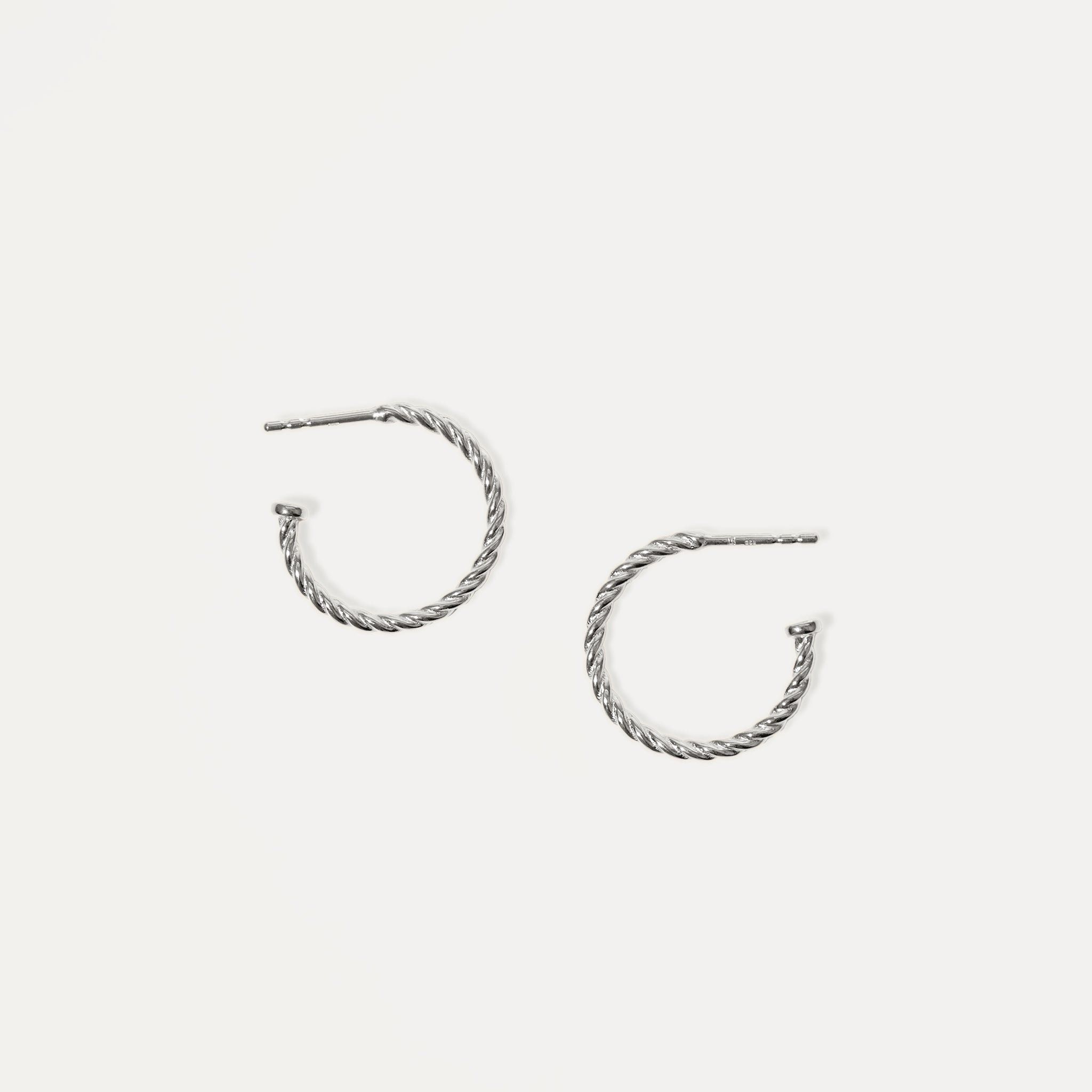 Stilnest Dune Creolen Ohrringe 19,9mm Gold Vermeil Twist