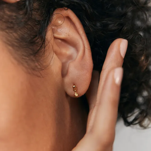 Stilnest Babe Ohrhänger Gold Vermeil Ohrringe 925 Silber