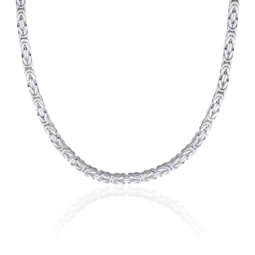JEWLIX Königskette Herren 925er Silber 5mm Vierkant
