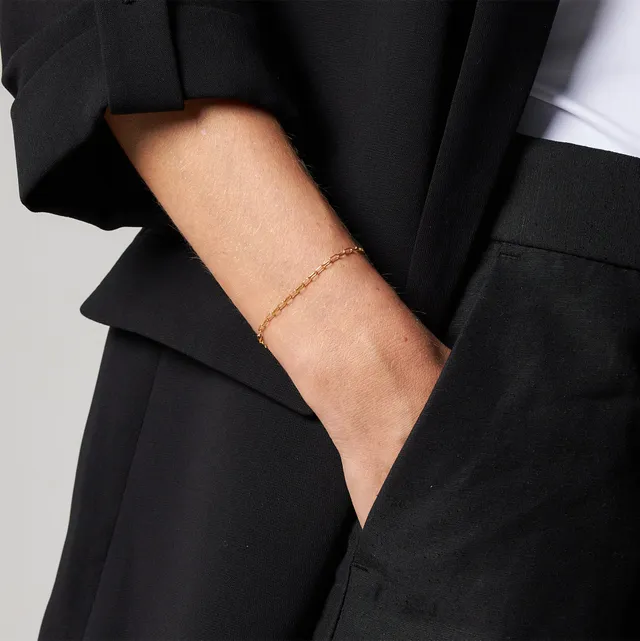 Stilnest Catena Long Link Armband Gold Vermeil Kette