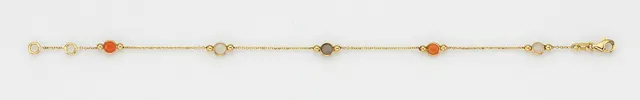 Eugen Rühle Armband Mondstein Armband 750 Gold orange
