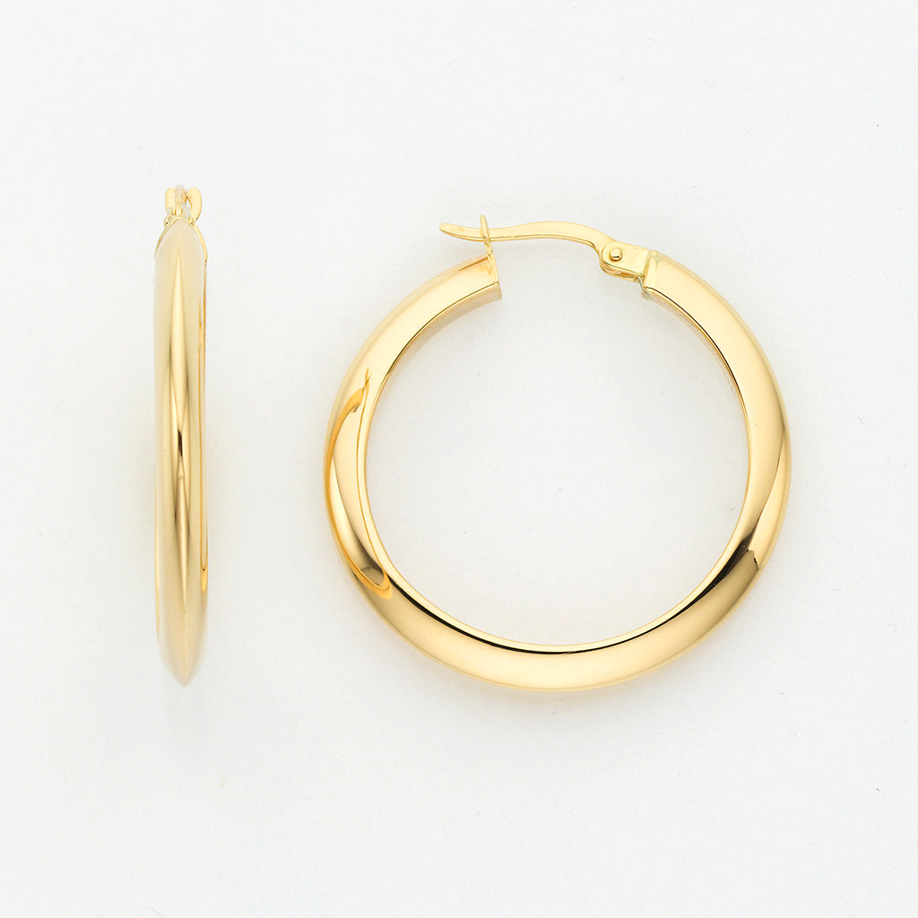 Eugen Rühle Ohrschmuck 80.3631 Creolen 3x30 mm 585 Gelbgold