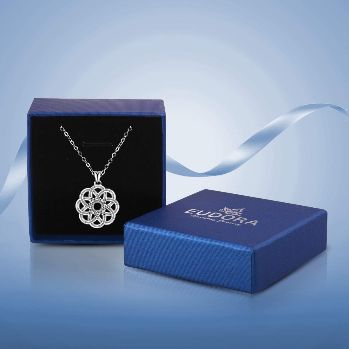 Eudora Harmony Bola Keltischer Knoten Kette 925 Silber 45,7cm