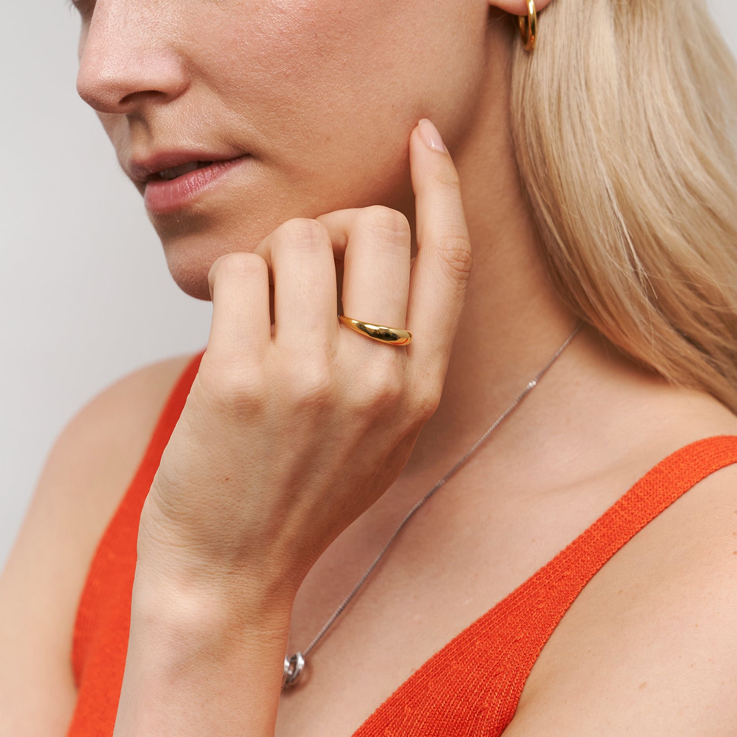 Stilnest Bold Bombé Ring Gold Vermeil Gr. 52