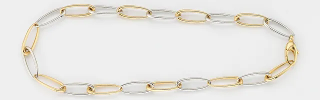 Eugen Rühle Fantasiekette ovale Glieder 10mm Halskette 585 45cm