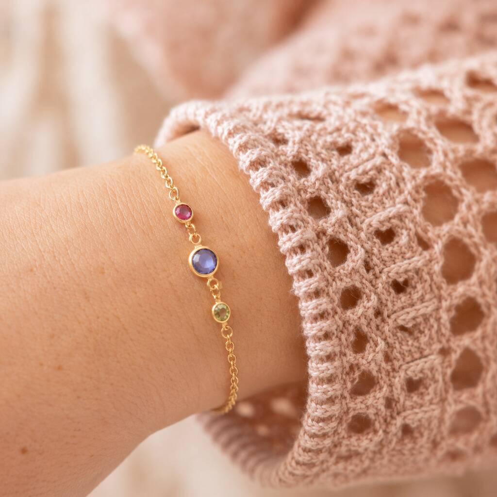 Joy by Corrine Smith Mutter Armband Gold 3 Geburtssteine