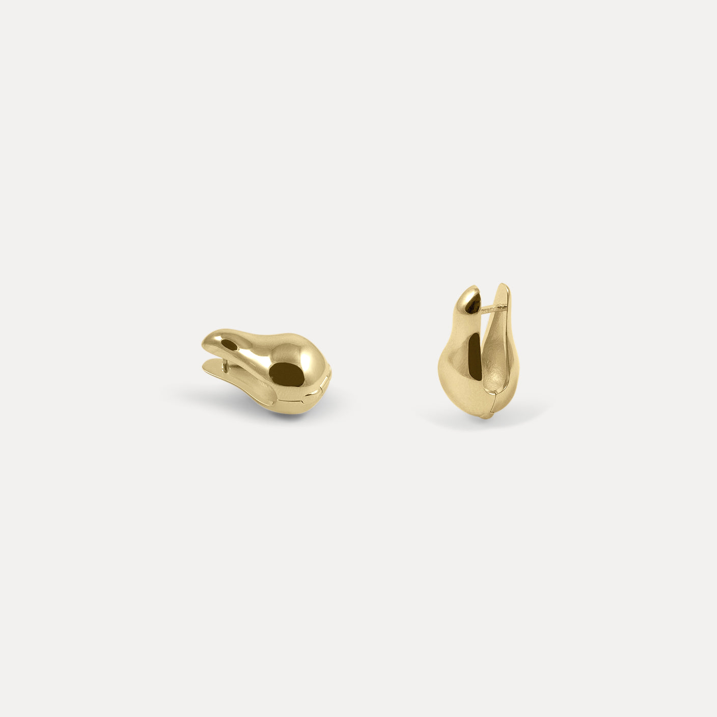 Stilnest Eden Pear Creolen 585 Gold 23 mm Birne