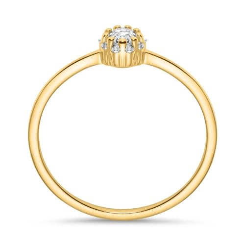 JEWLIX DR0526-G Ring Gold 585 Weißtopas 0,19ct Damen