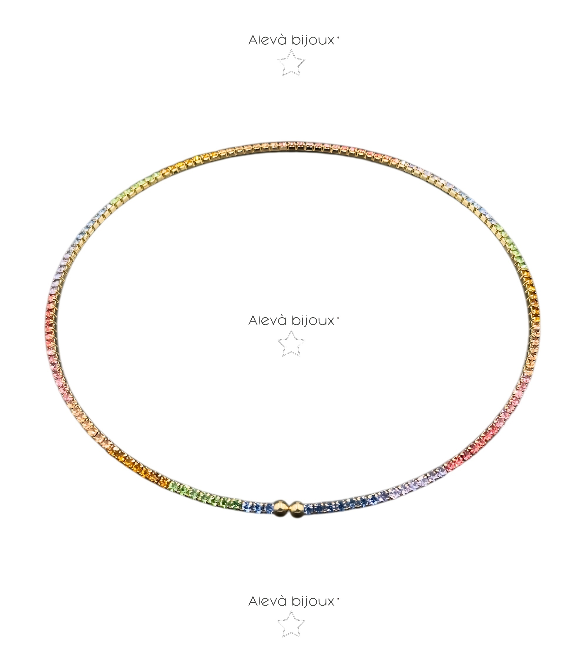Alevá Bijoux FAB Rainbow Halsreif Collarino bunt