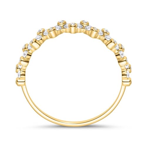JEWLIX DR0525-G Damenring 585er Gelbgold Zick-Zack