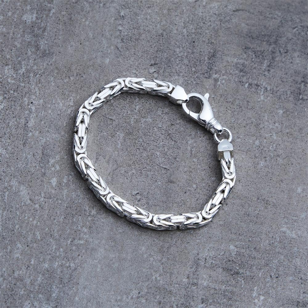 JEWLIX Königsarmbänder Armband Silber 925 6mm 21cm