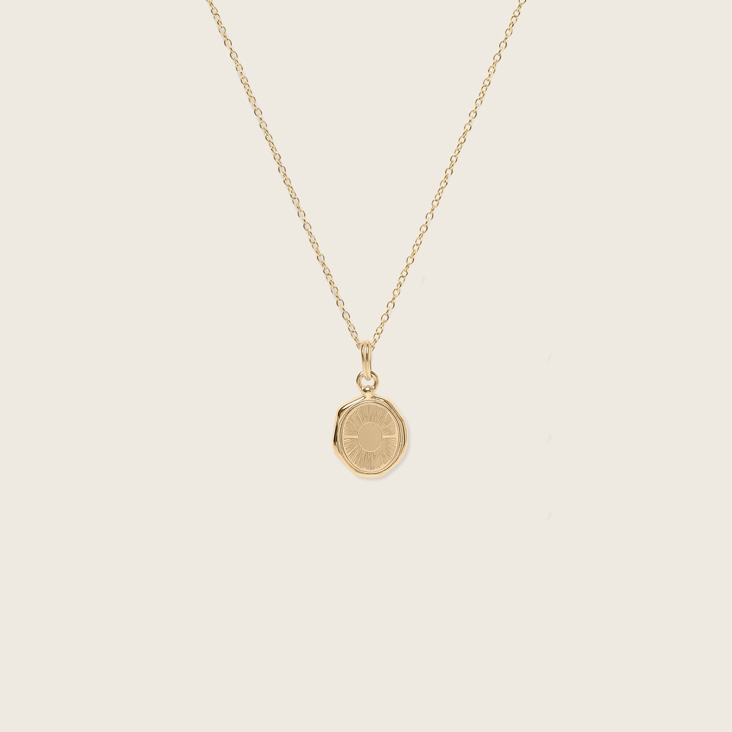 Stilnest Sun Seal 585 Gold Halskette 14k Massivgold 45cm