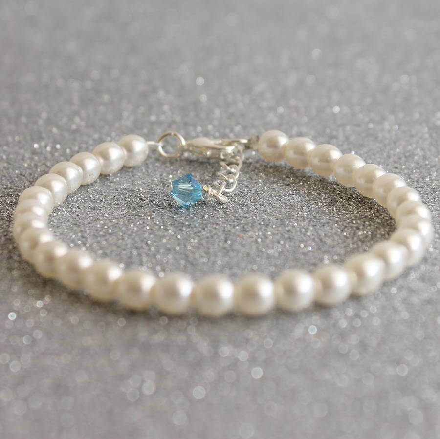Joy by Corrine Smith Something Blue Bridal Armband Perlen Silber