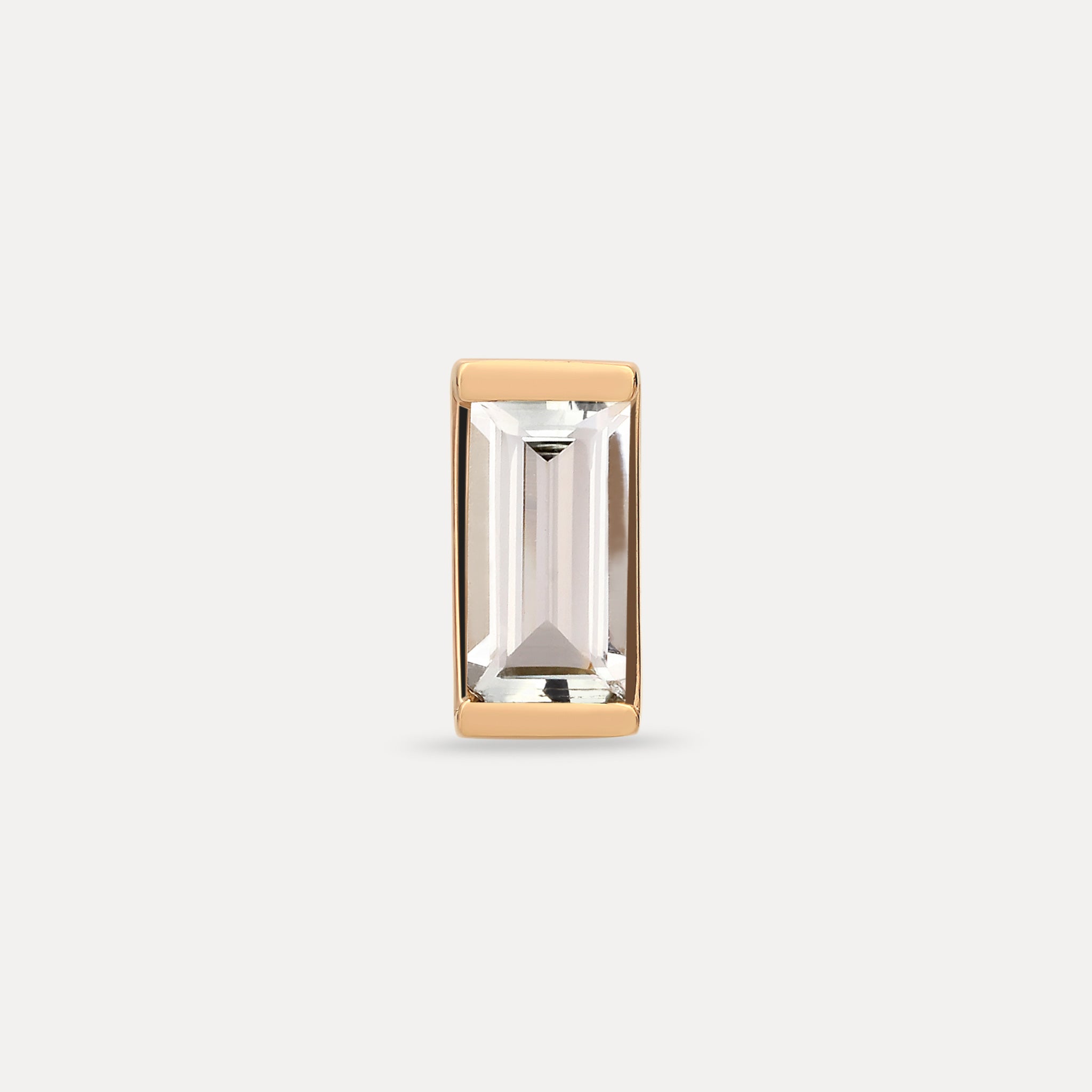Stilnest Beryll Balance Baguette Ohrstecker 585 Gold Single