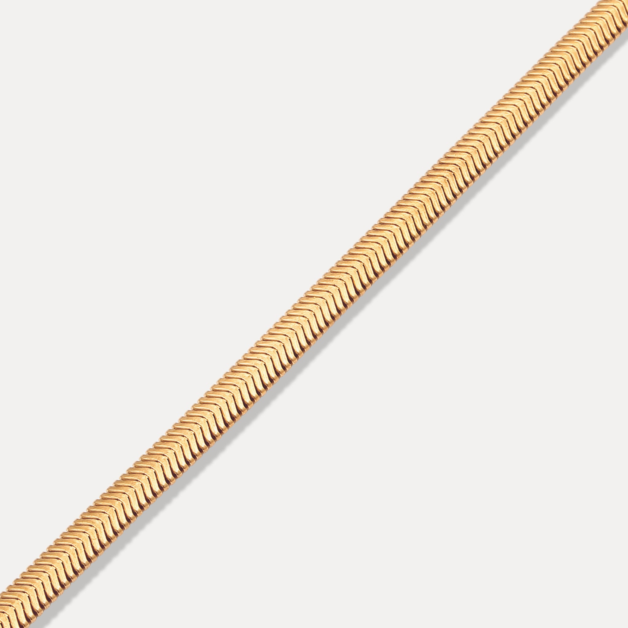 Stilnest Herringbone Kette Halskette Gold 24k 45cm