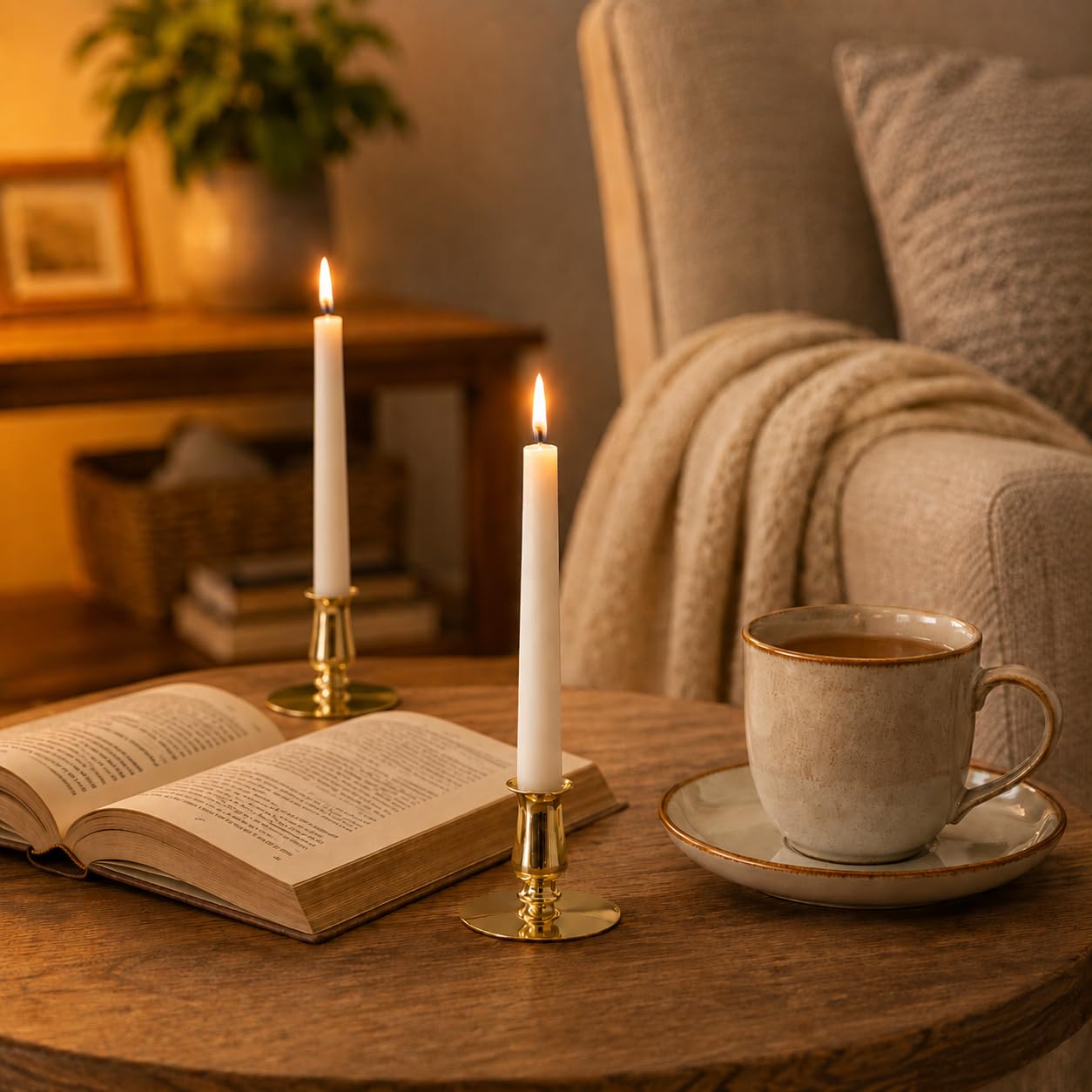 NKlaus Candle Holder Kerzenhalter Messing Gold 4er 50mm