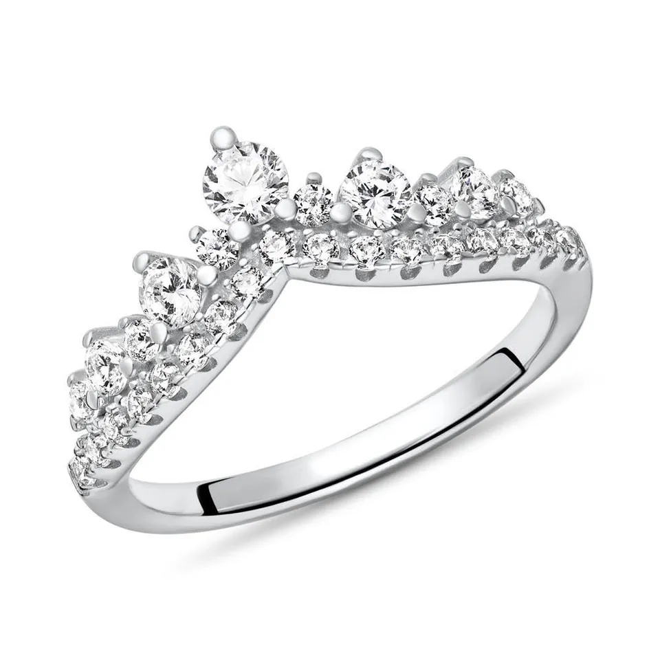 JEWLIX Damenring 925 Silber Zirkonia Ring Größe 54