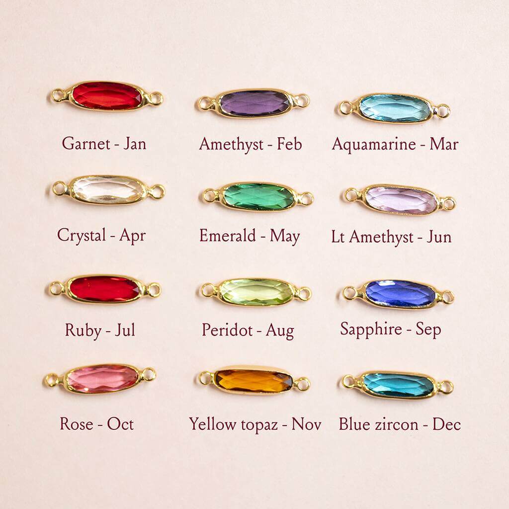 Joy by Corrine Smith Oval Family Birthstone Halskette 71 cm Geburtsstein