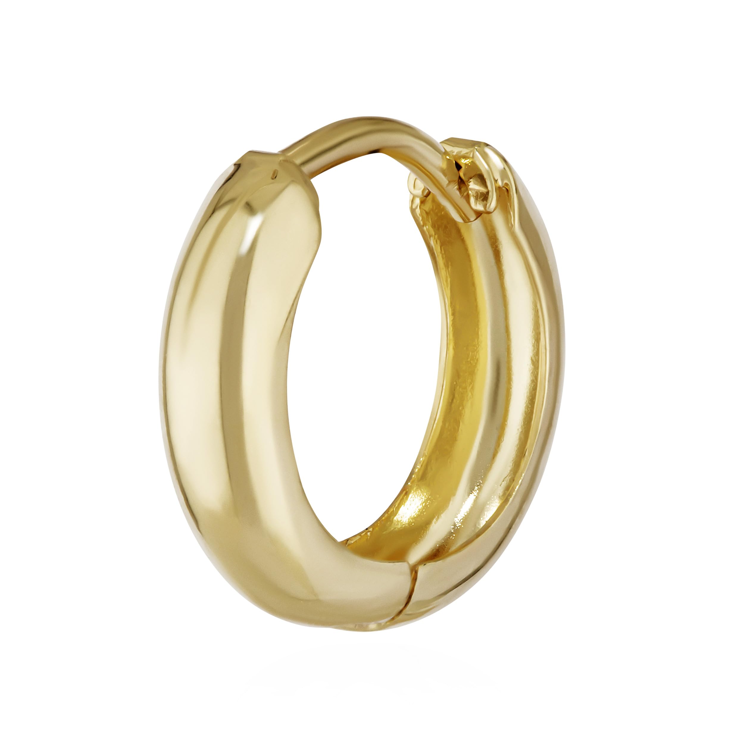 NKlaus Klappcreole 333 Gelbgold Ohrring einzeln 12,2 mm