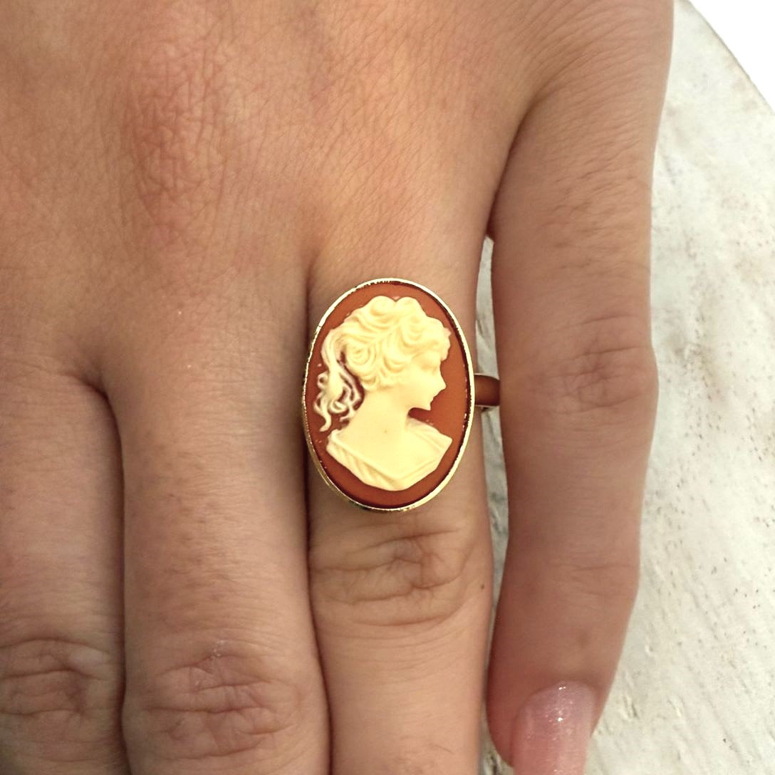 Alevá Bijoux Anelli Cammeo Corniola Ring Karneol Damen