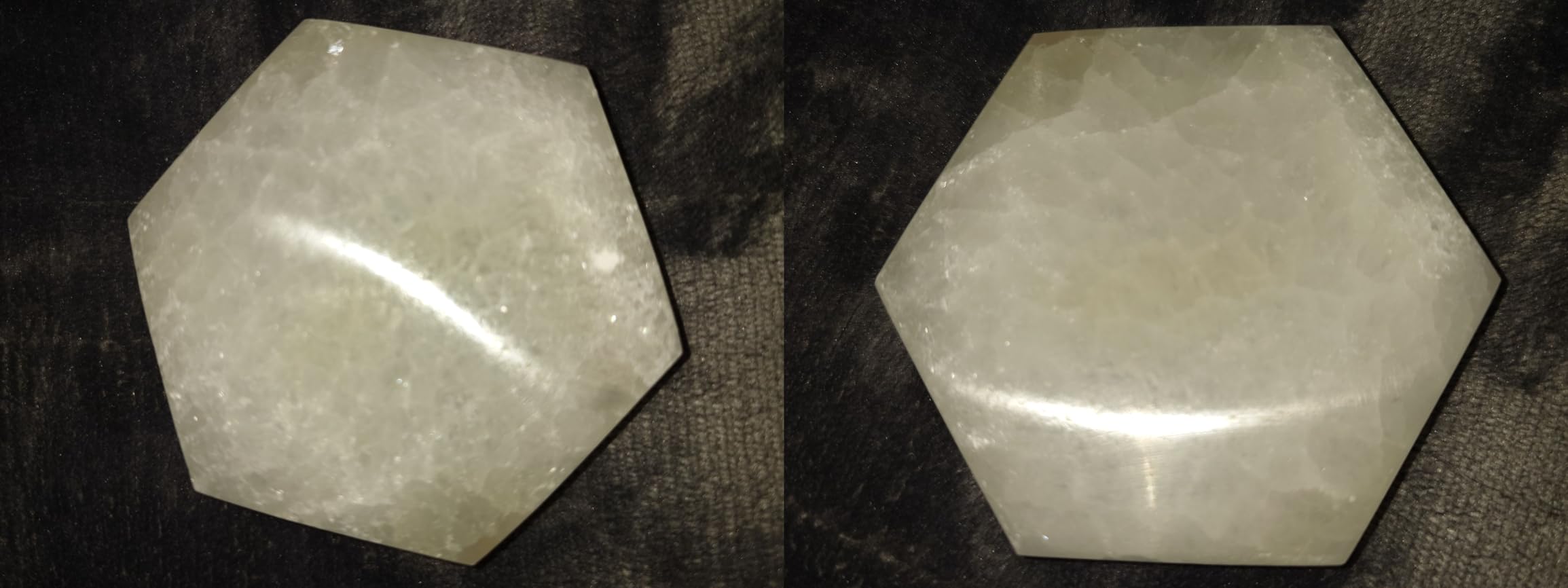 NKlaus Healing Crystals Selenit Platte 8x7 cm Sechseck Ladeplatte