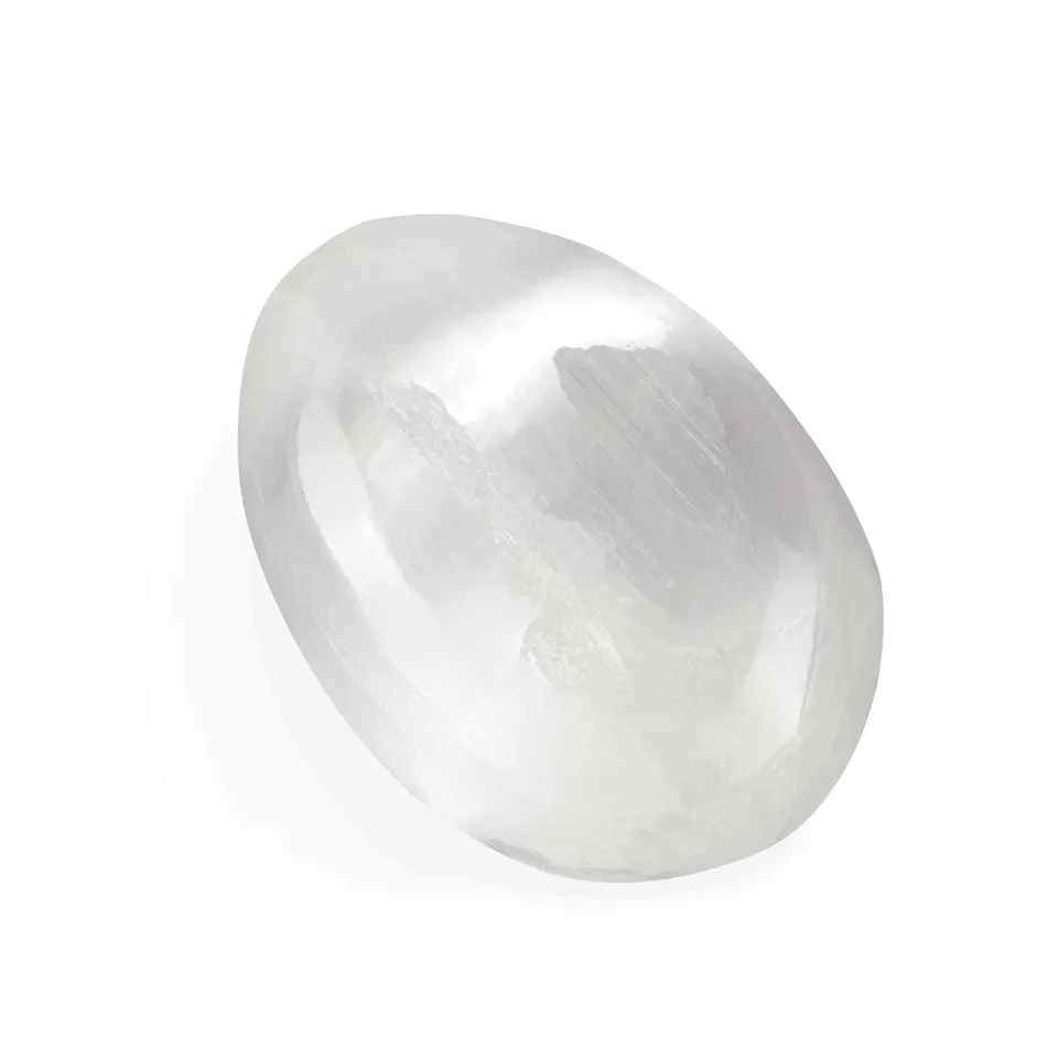 NKlaus Healing Crystals Selenit-Ei 7x5cm Handschmeichler