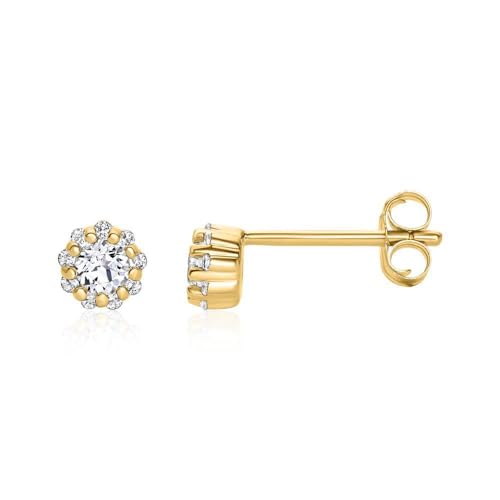 JEWLIX Ohrstecker DE0283-G Ohrringe Gold 585 Weißtopas 0,38ct