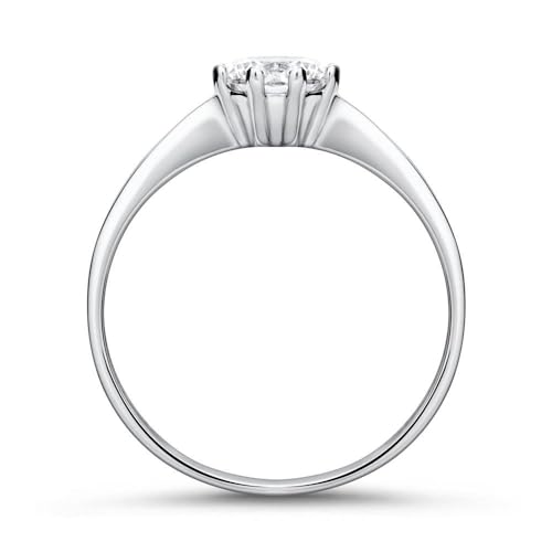 JEWLIX Verlobungsring Weißgold 375 Zirkonia Gr. 56