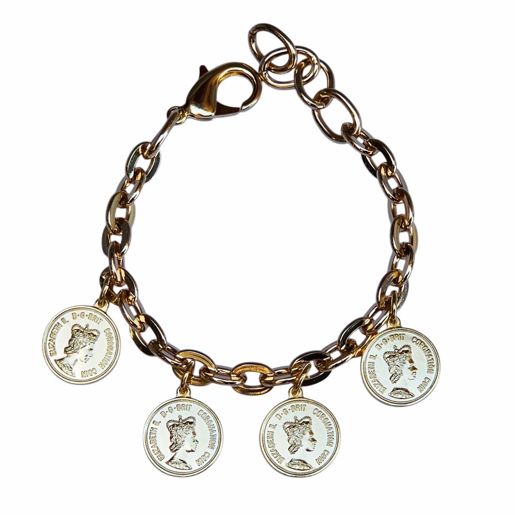 Alevá Bijoux Bracciali Coins Armband Gold Damen 19 cm
