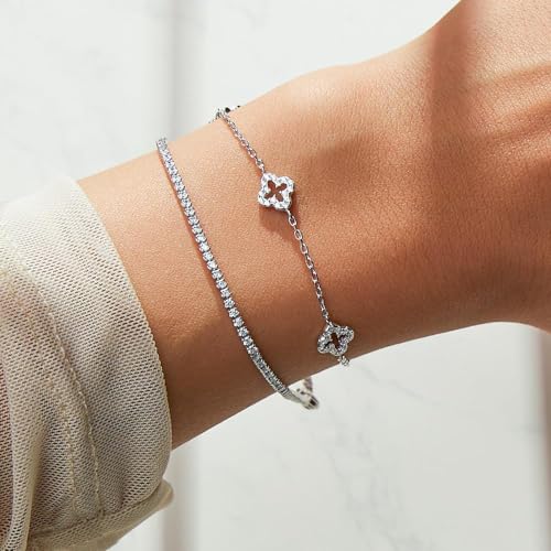 JEWLIX Armband 925er Silber mit Zirkonia Stein