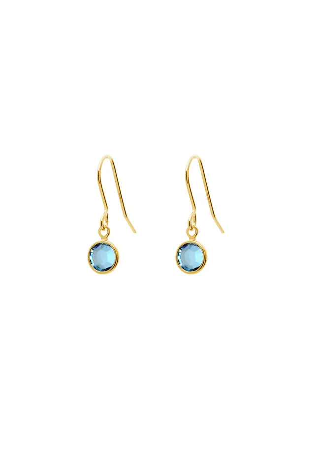 Joy by Corrine Smith März Ohrringe Gold Aquamarin Tropfen