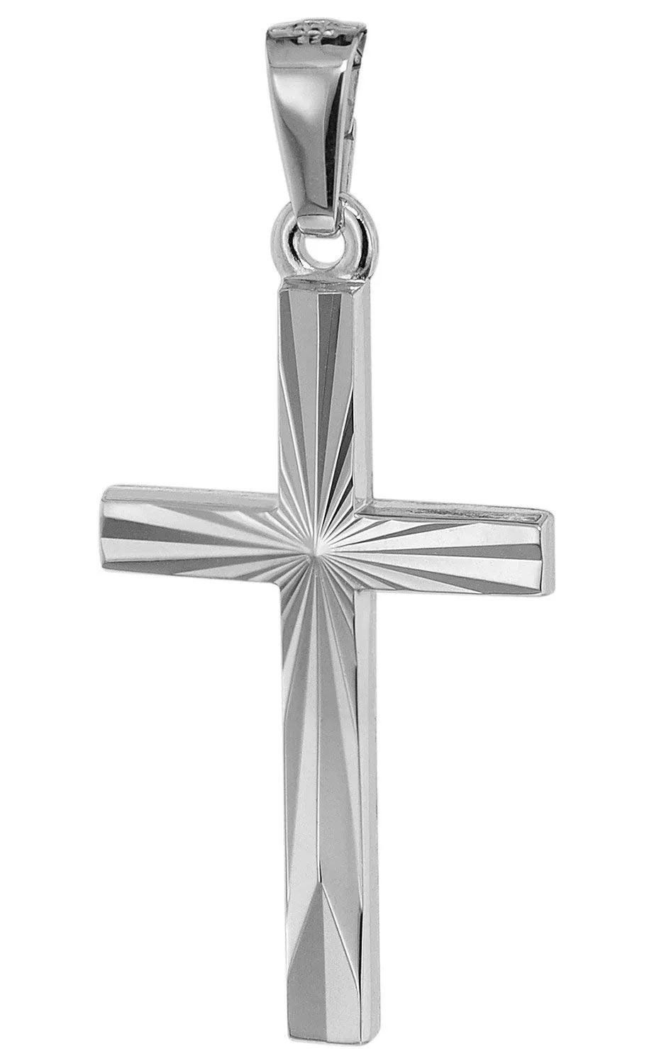 trendor Anhänger Kreuz 22 mm Weißgold 585 14 Karat 75647